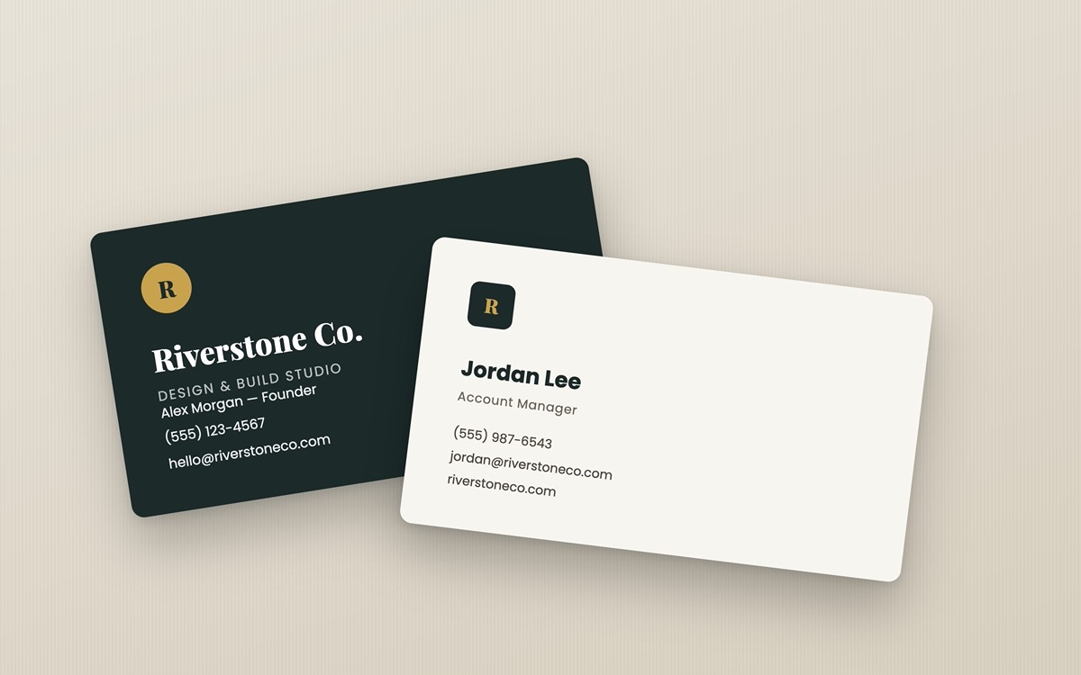 Sample business card design