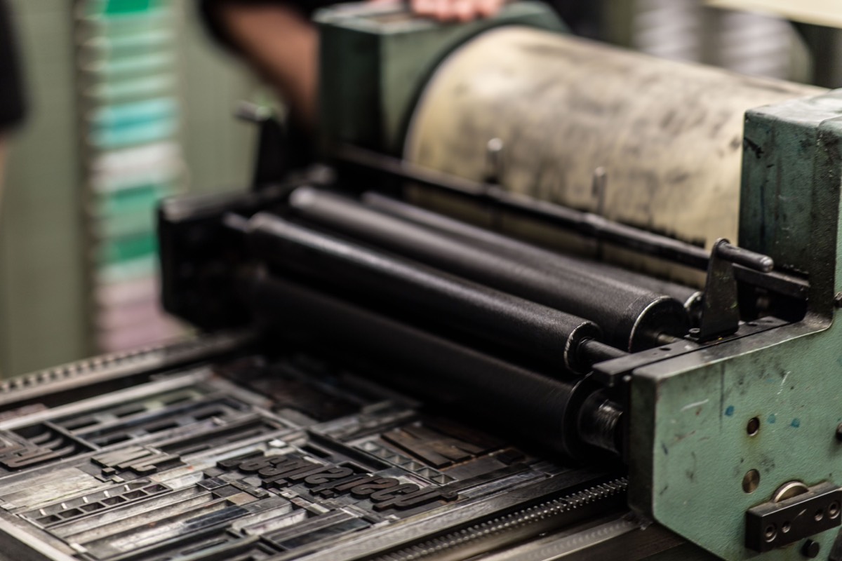 Industrial printing press
